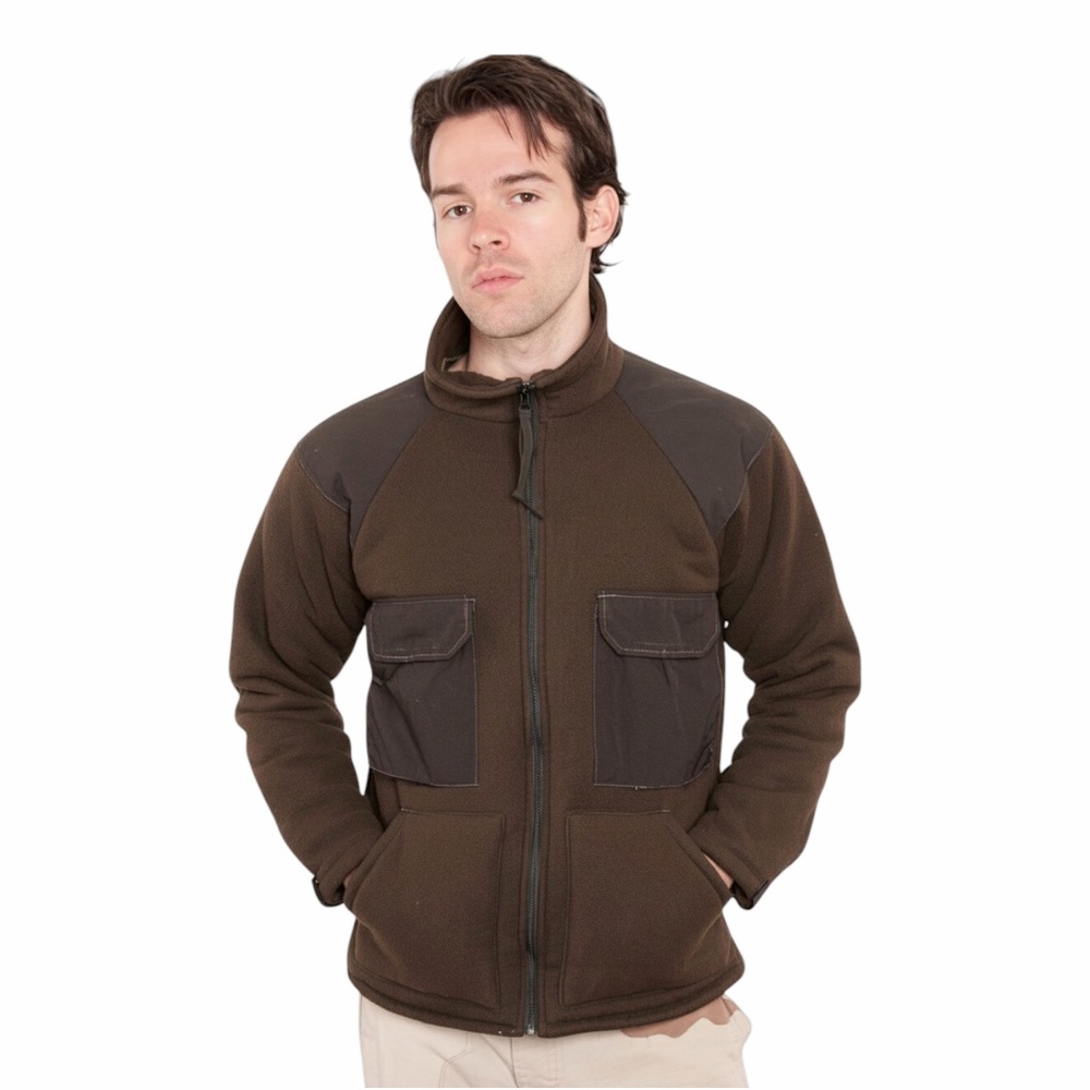 US Military 90's Cold Weather Sherpa Bear Fleece Jacket / Brown / Issued